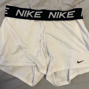 White nike shorts